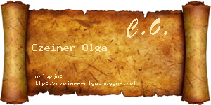 Czeiner Olga névjegykártya